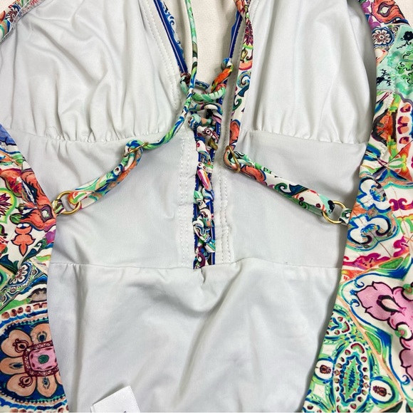 Nanette Leapore Positano Italian print one piece swimsuit. Size small - Picture 12 of 12